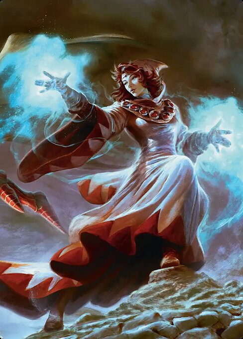 The Destined White Mage // The Destined White Mage highlighted card art
