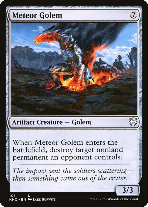 Meteor Golem from Kaldheim Commander