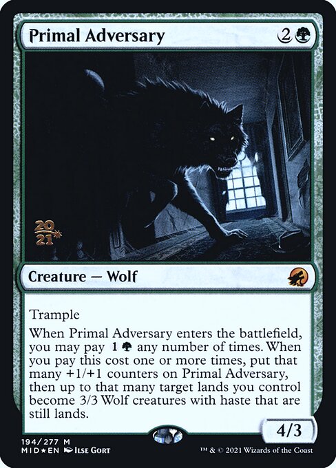 Primal Adversary from Innistrad: Midnight Hunt Promos