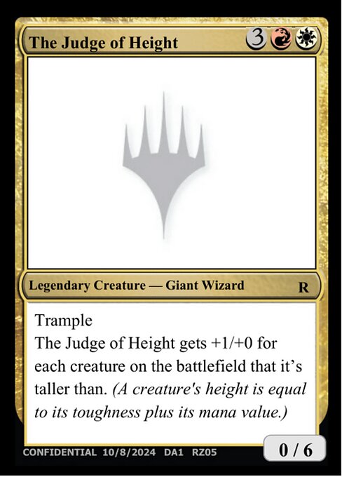 The Judge of Height highlighted card art