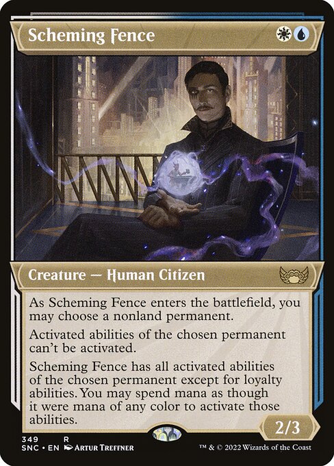 Scheming Fence highlighted card art