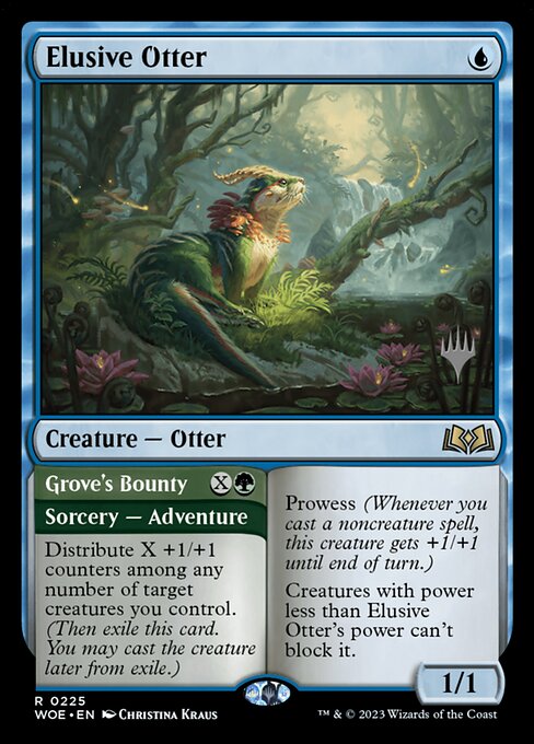 Elusive Otter // Grove's Bounty highlighted card art
