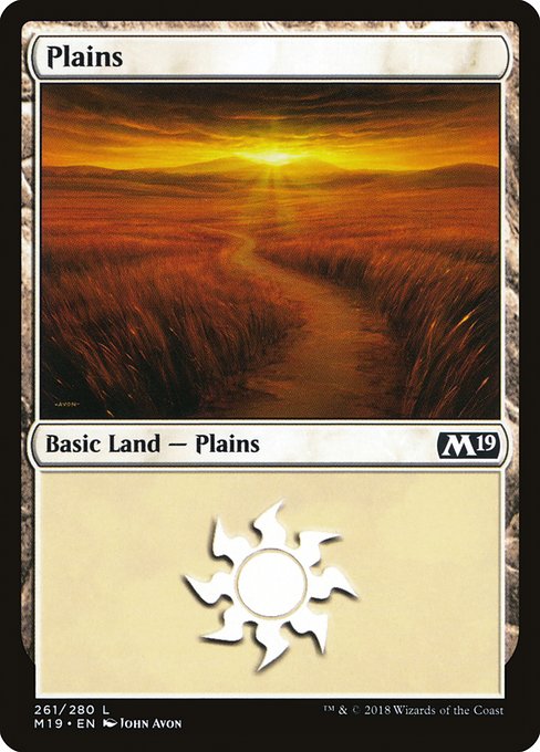 Plains from Core Set 2019