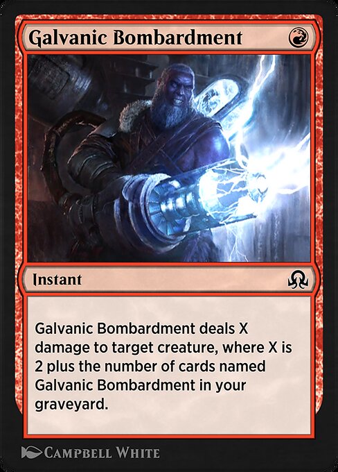 Galvanic Bombardment highlighted card art