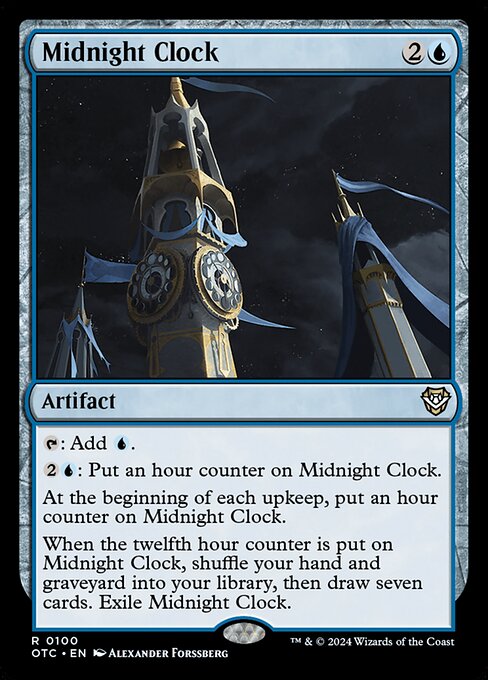 Midnight Clock from Outlaws of Thunder Junction Commander