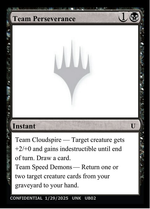 Team Perseverance highlighted card art