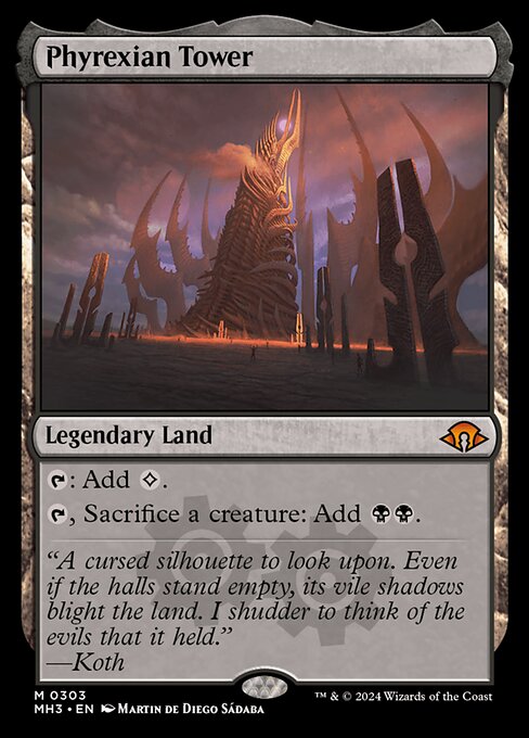 Phyrexian Tower highlighted card art