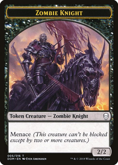 Zombie Knight from Dominaria Tokens