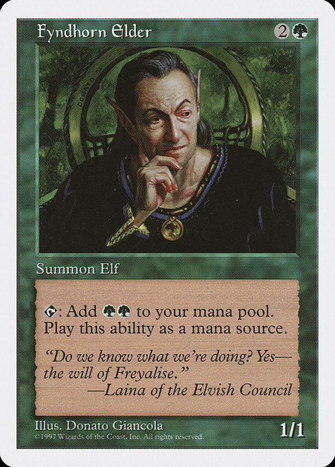 Fyndhorn Elder from Fifth Edition