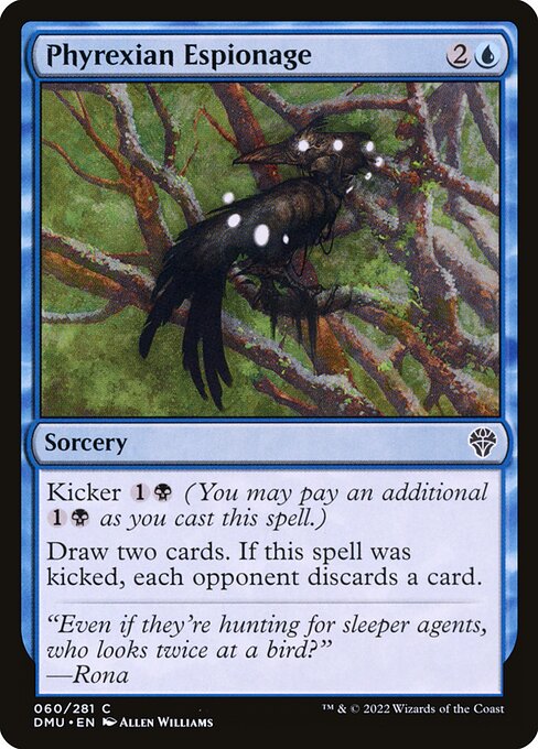 Phyrexian Espionage highlighted card art
