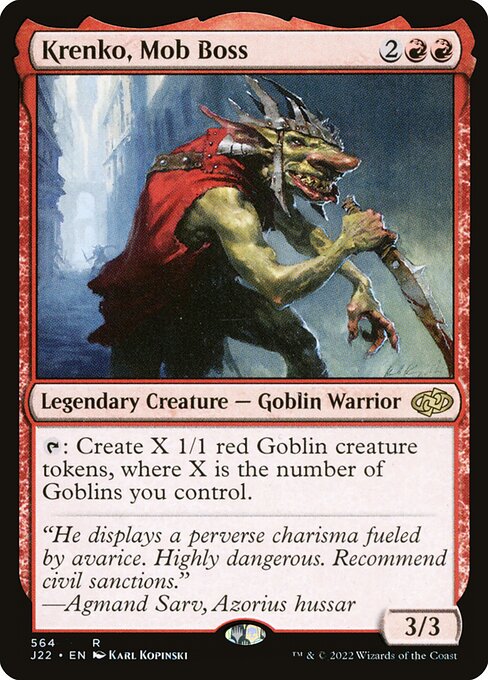 Krenko, Mob Boss from Jumpstart 2022