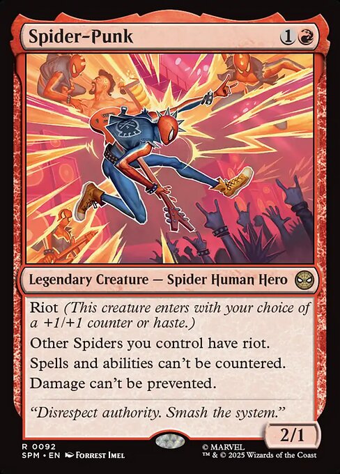 Spider-Punk highlighted card art