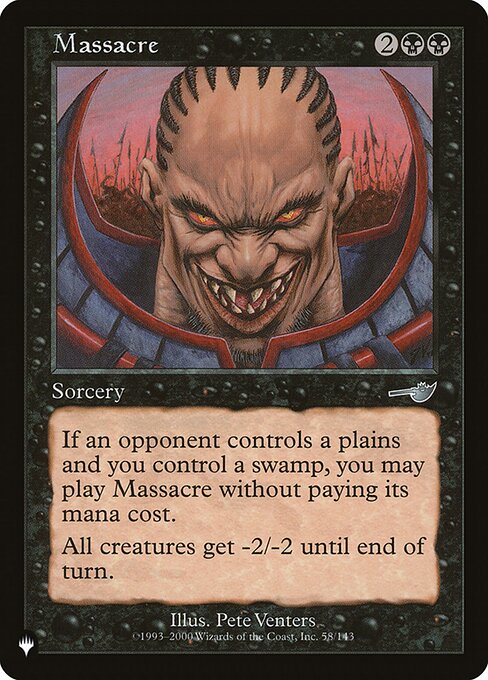 Massacre highlighted card art