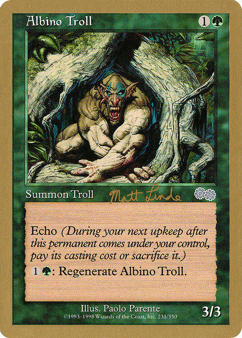 Albino Troll from World Championship Decks 1999
