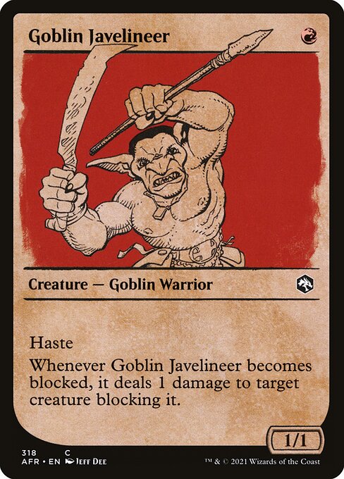 Goblin Javelineer highlighted card art