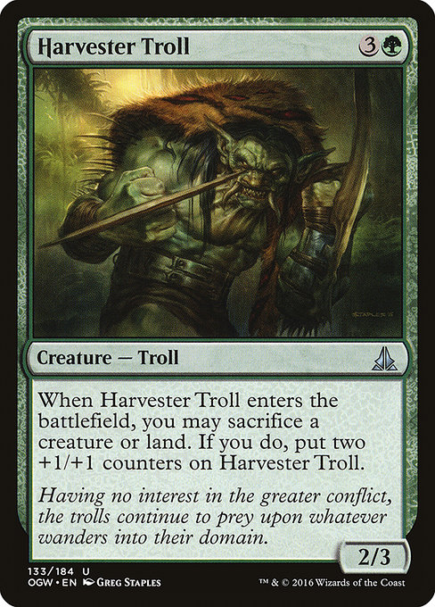 Harvester Troll highlighted card art