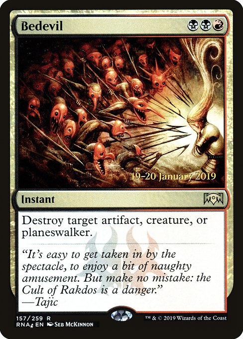 Bedevil from Ravnica Allegiance Promos