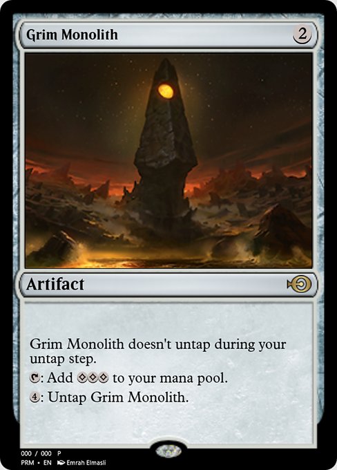 Grim Monolith highlighted card art