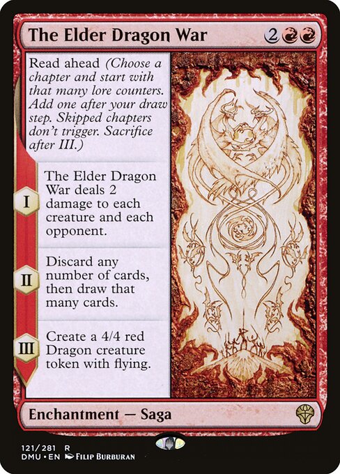 The Elder Dragon War highlighted card art