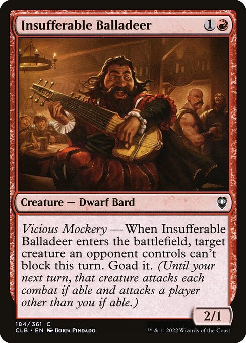 Insufferable Balladeer highlighted card art