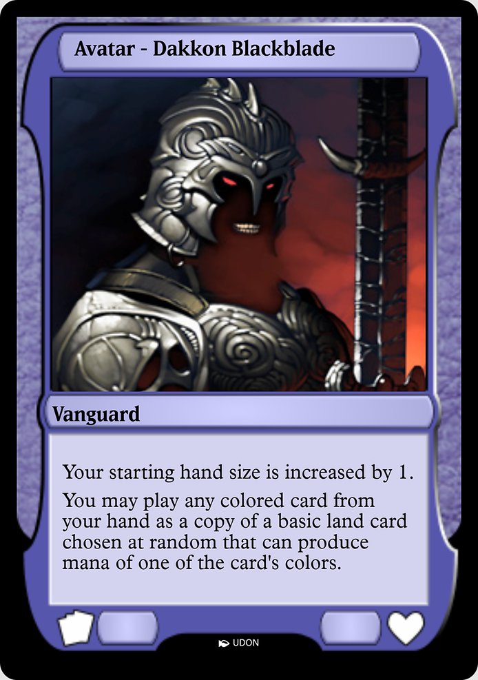 Dakkon Blackblade Avatar highlighted card art