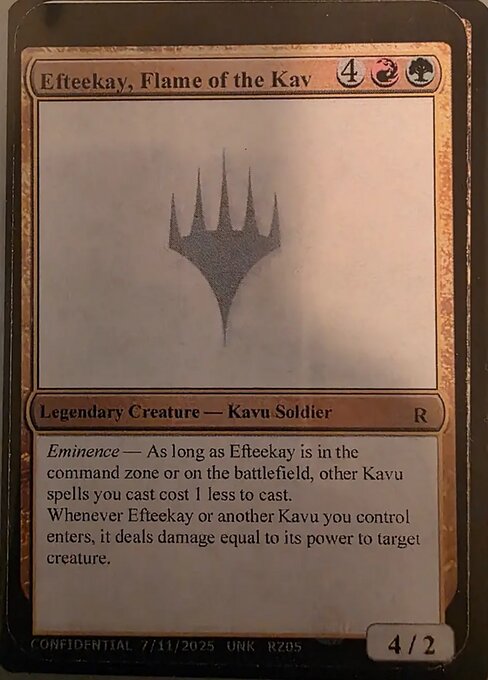 Efteekay, Flame of the Kav highlighted card art