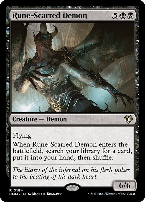 Rune-Scarred Demon from Commander Masters