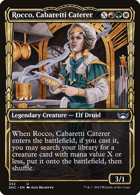 Rocco, Cabaretti Caterer highlighted card art