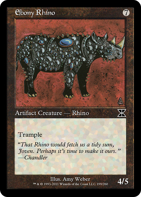 Ebony Rhino highlighted card art