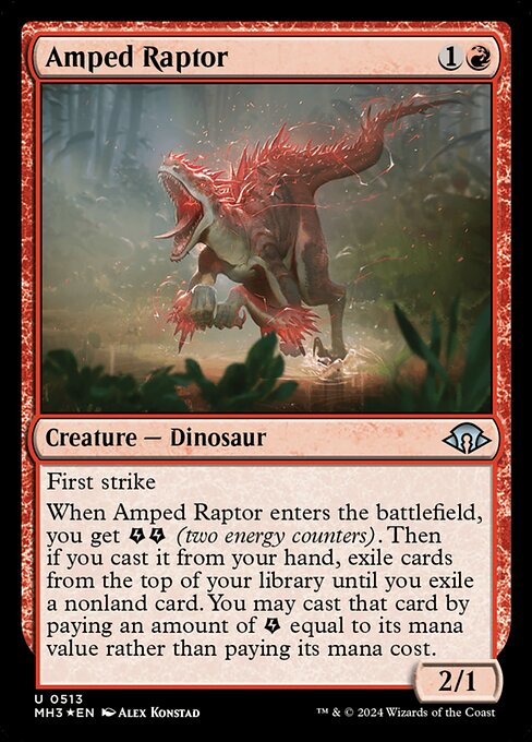 Amped Raptor highlighted card art