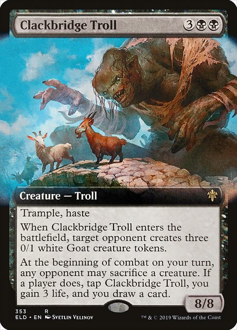 Clackbridge Troll highlighted card art