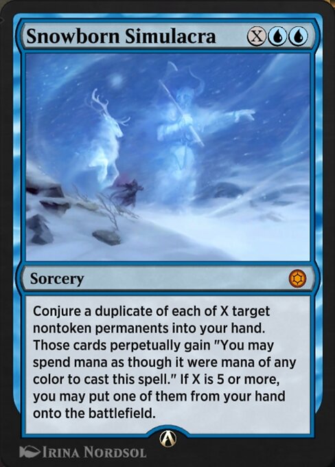 Snowborn Simulacra highlighted card art
