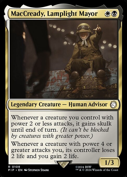 MacCready, Lamplight Mayor highlighted card art
