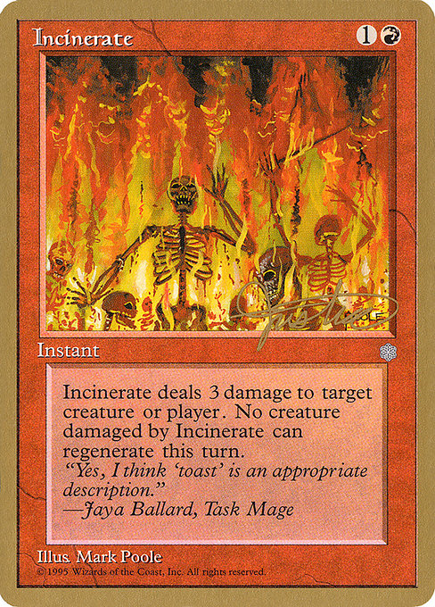 Incinerate from Pro Tour Collector Set