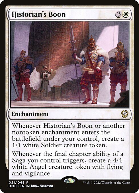 Historian's Boon highlighted card art