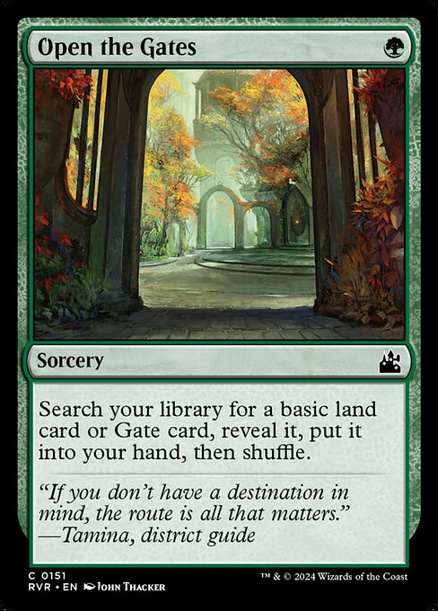 Open the Gates highlighted card art