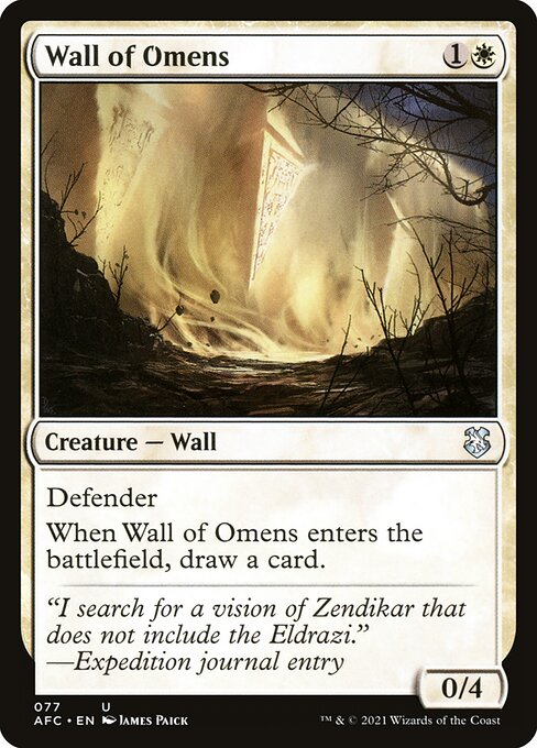 Wall of Omens from Forgotten Realms Commander