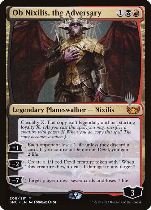 Ob Nixilis, the Adversary from Streets of New Capenna Promos