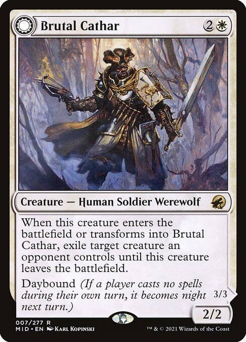 Brutal Cathar // Moonrage Brute from Innistrad: Midnight Hunt