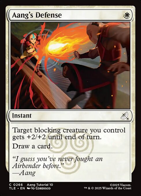 Aang's Defense highlighted card art