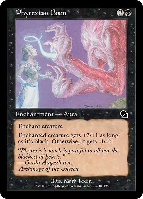 Phyrexian Boon highlighted card art