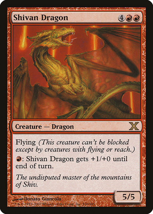 Shivan Dragon from Tenth Edition