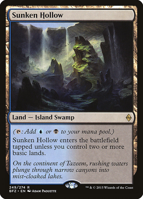 Sunken Hollow from Battle for Zendikar