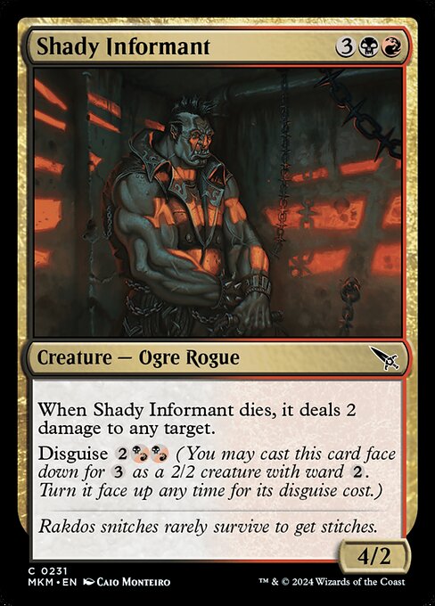 Shady Informant highlighted card art
