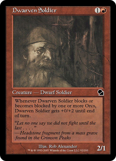 Dwarven Soldier highlighted card art
