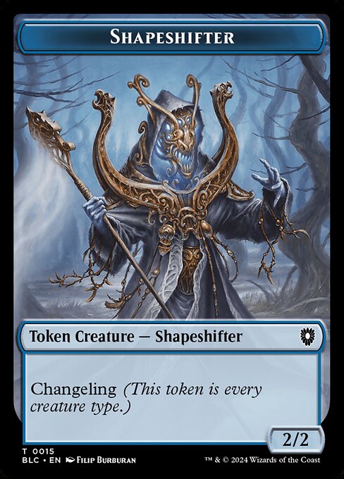 Shapeshifter from Bloomburrow Commander Tokens