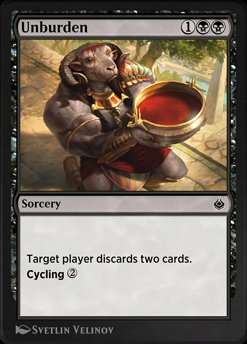 Unburden highlighted card art