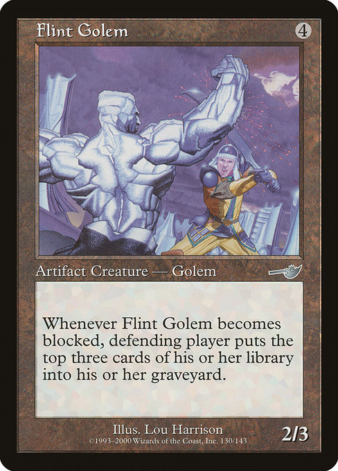 Flint Golem highlighted card art