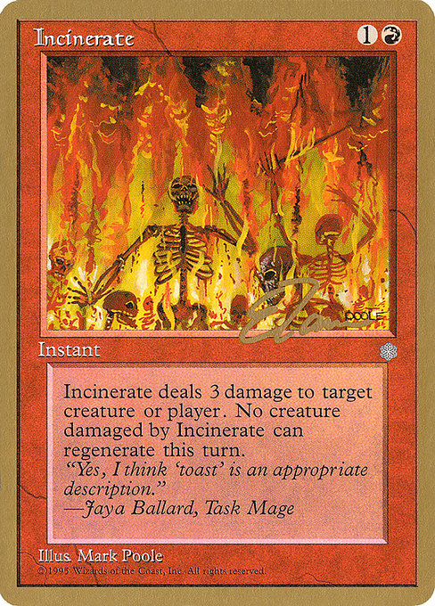 Incinerate from Pro Tour Collector Set