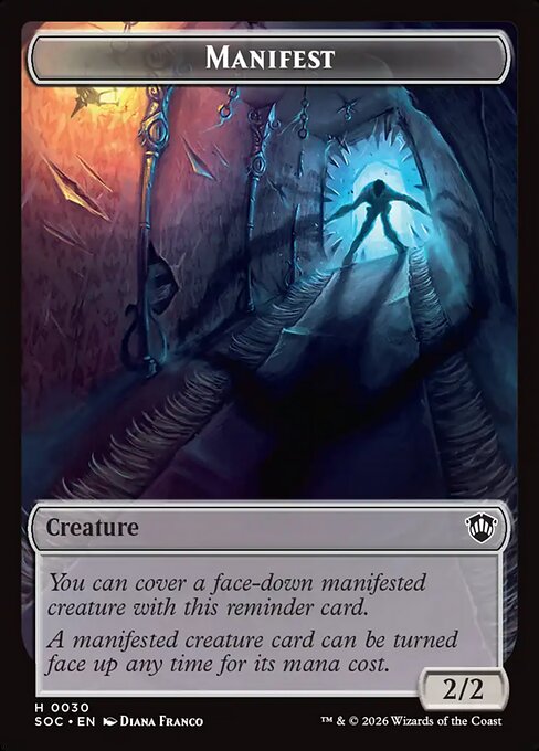 Manifest from Secrets of Strixhaven Commander Tokens